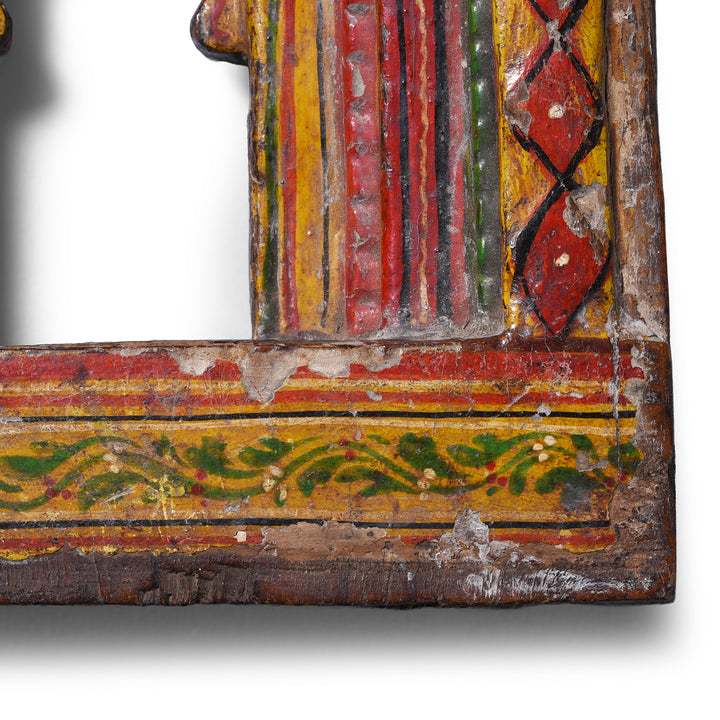 Artwork Detail From Antique Indian Painted Teak Votive Panel | Indigo Antiques