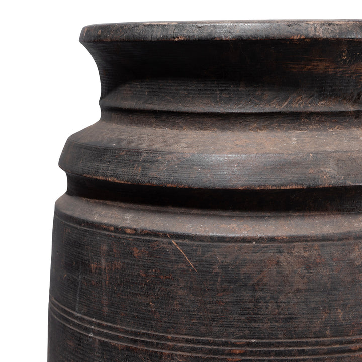 Rim Detail From Old Wooden Milk Pots From Himachal Pradesh