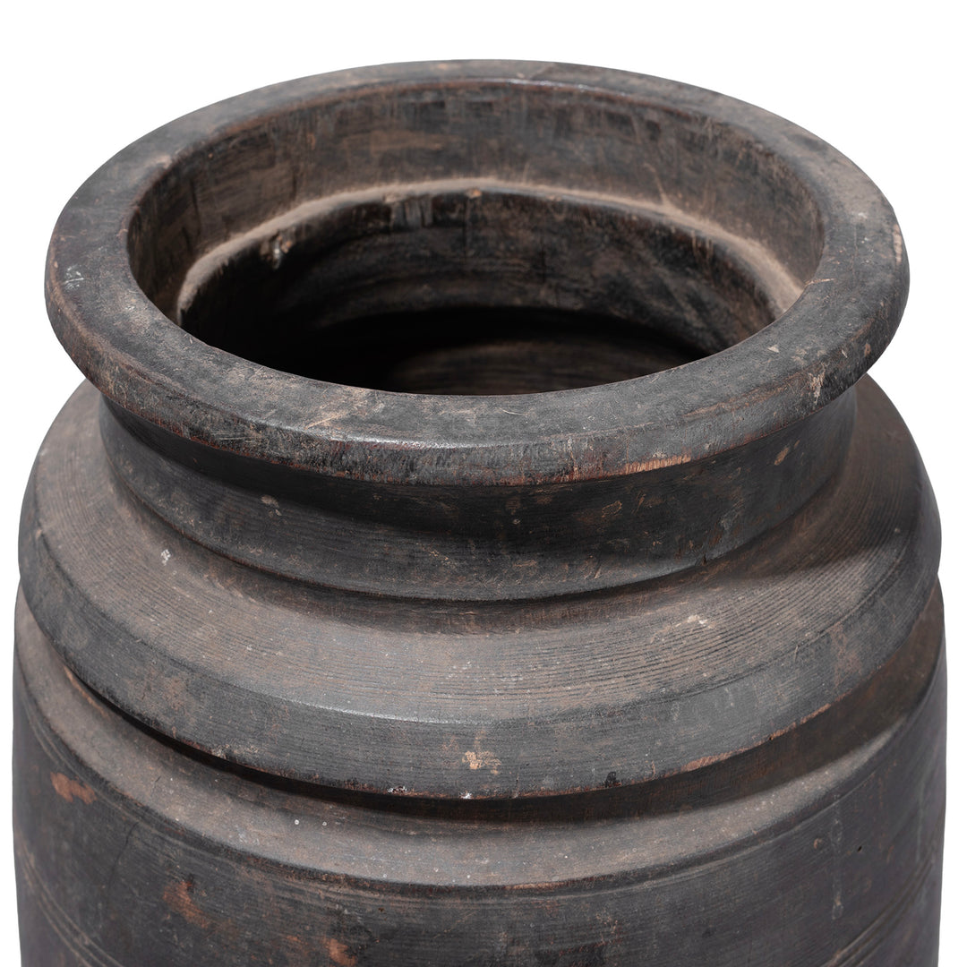 Rim Detail From Old Wooden Milk Pots From Himachal Pradesh