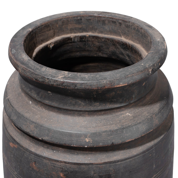 Rim Detail From Old Wooden Milk Pots From Himachal Pradesh
