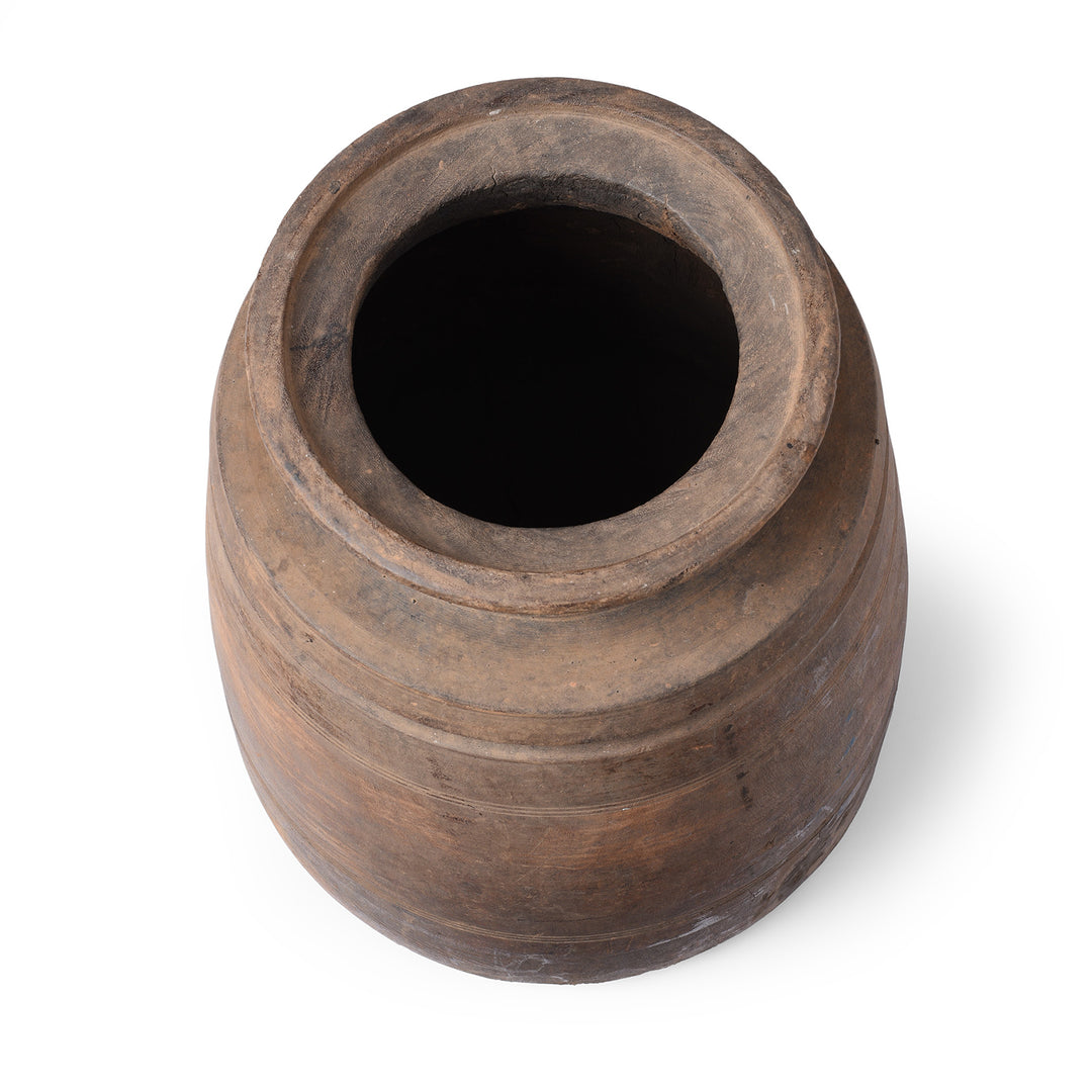 Top Down View Of Old Wooden Milk Pot From Himachal Pradesh | Indigo Antiques