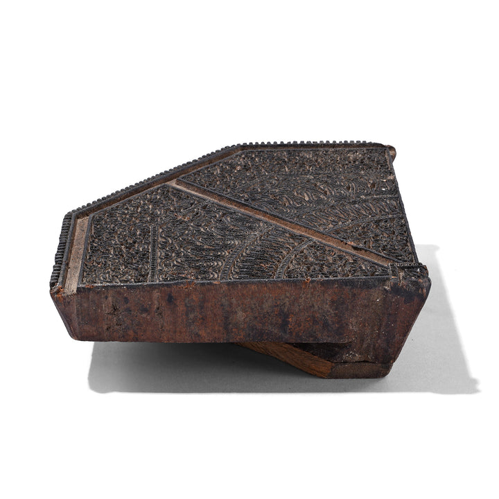 Depth View Of Old Paisley Textile Printing Block From Jaipur | INDIGO ANTIQUES