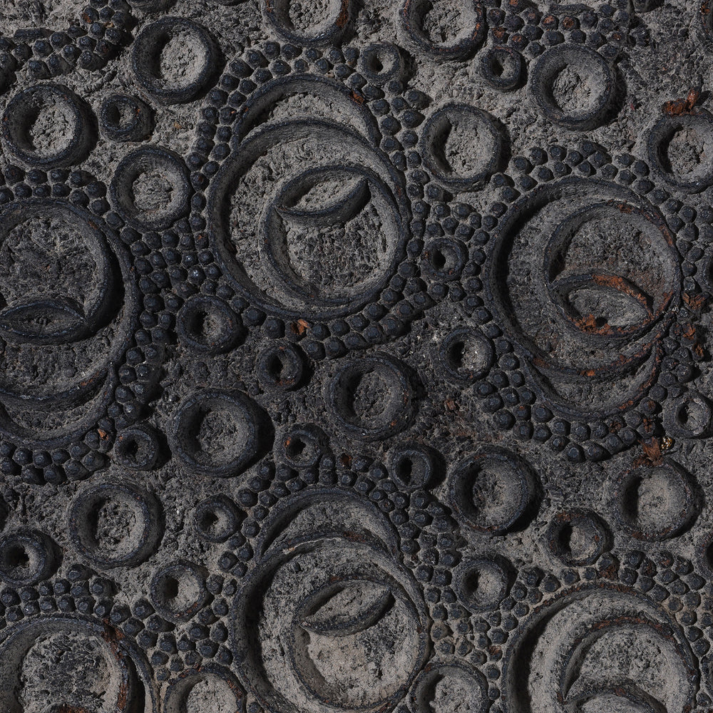 Detail From Old Indian Paisley Wooden Textile Printing Block From Jaipur