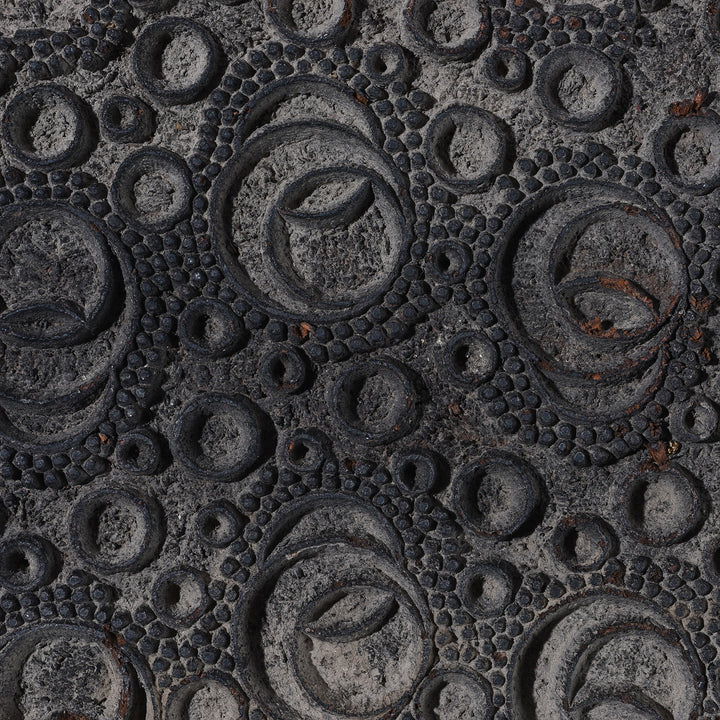 Detail From Old Indian Paisley Wooden Textile Printing Block From Jaipur