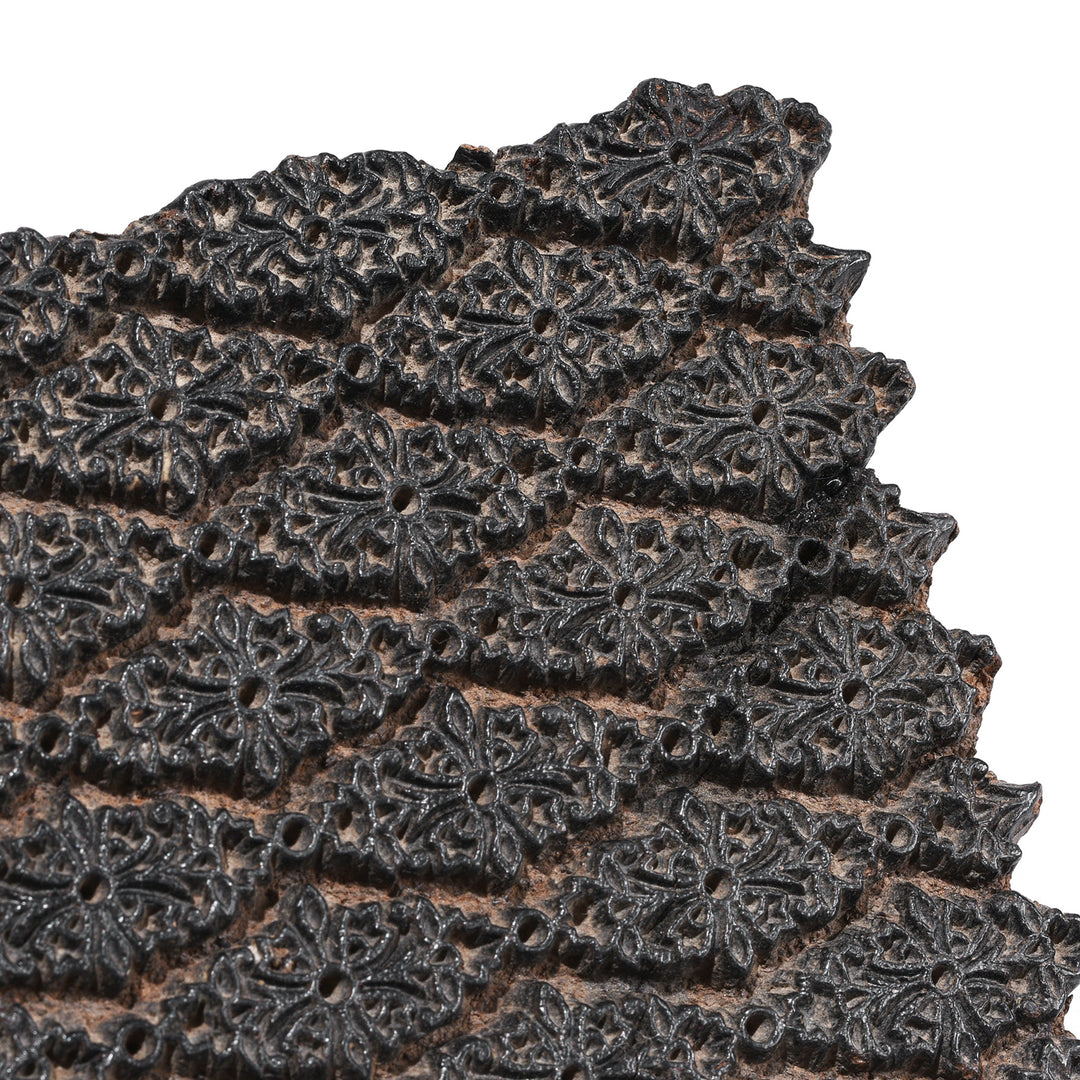 Detail From Old Floral Textile Printing Block
