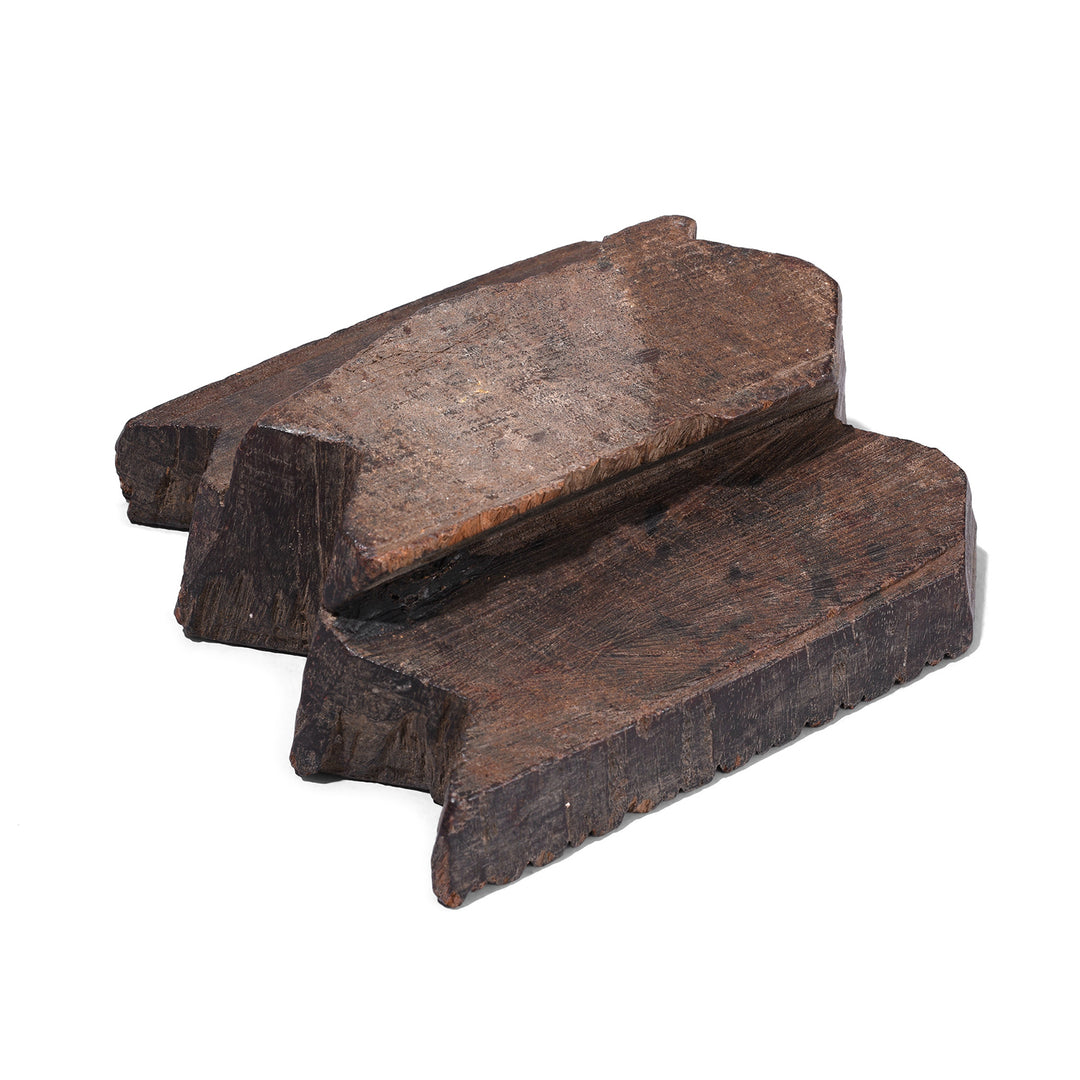 Underside Of Old Patterned Textile Printing Block From Jaipur