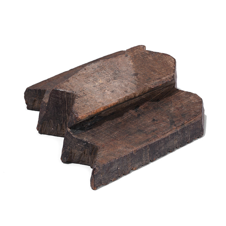 Underside Of Old Patterned Textile Printing Block From Jaipur