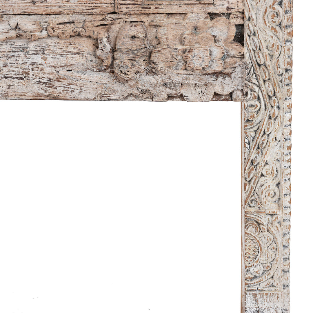 Leg Carving Detail From Painted Console Table Made From Reclaimed Teak 