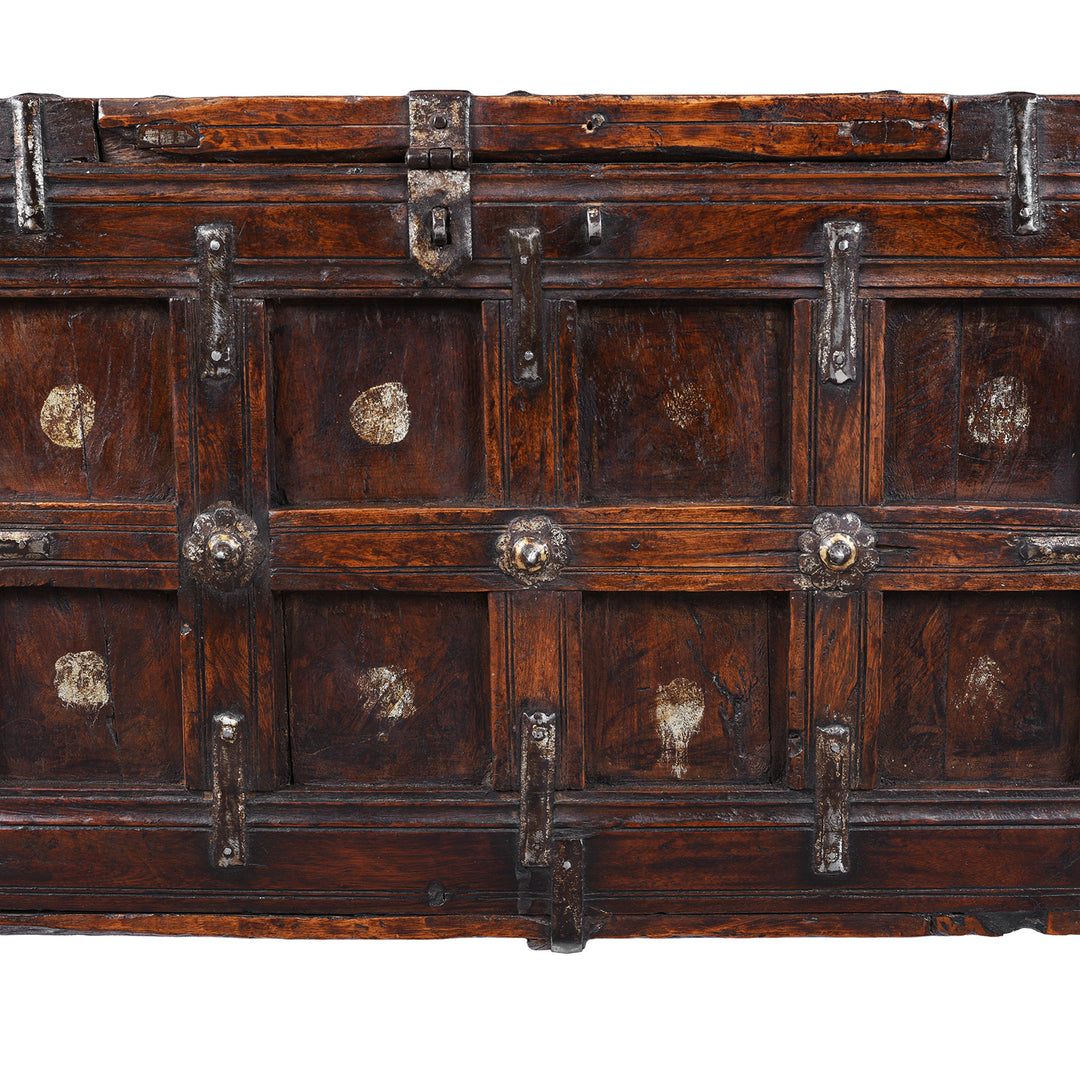 Detail From Antique Indian Stick Box Storage Chest | Indigo Antiques