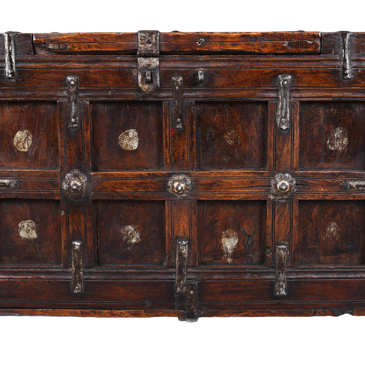 Detail From Antique Indian Stick Box Storage Chest | Indigo Antiques