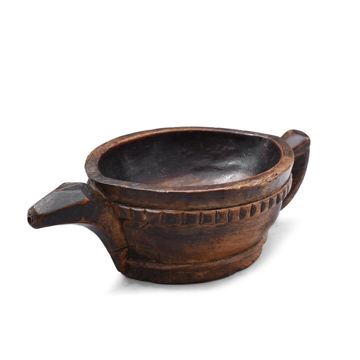 Antique Indian Carved Wood Kharal | Indigo Antiques