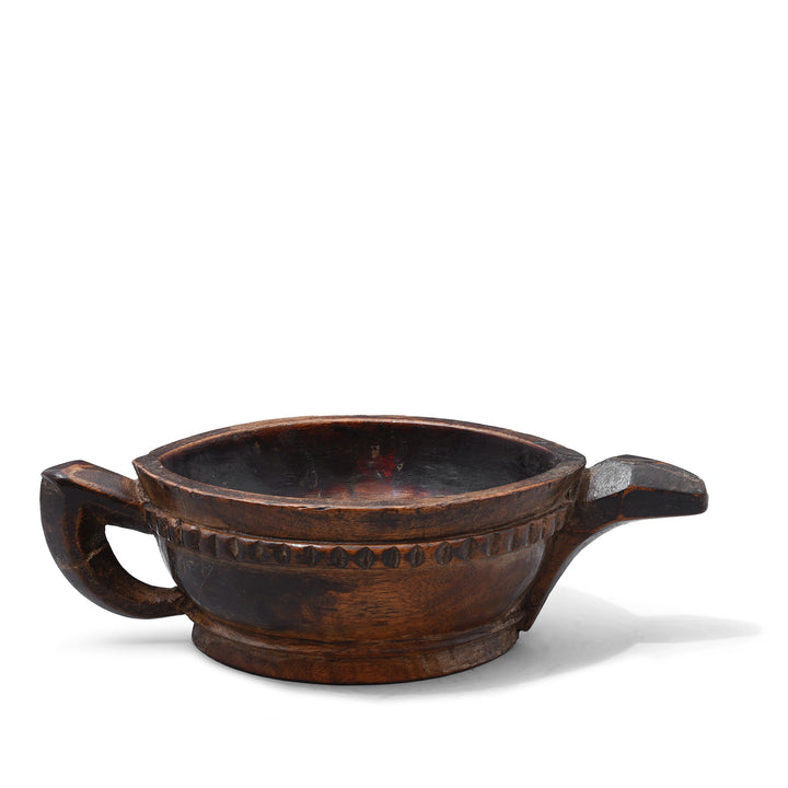 Antique Indian Carved Wood Kharal | Indigo Antiques