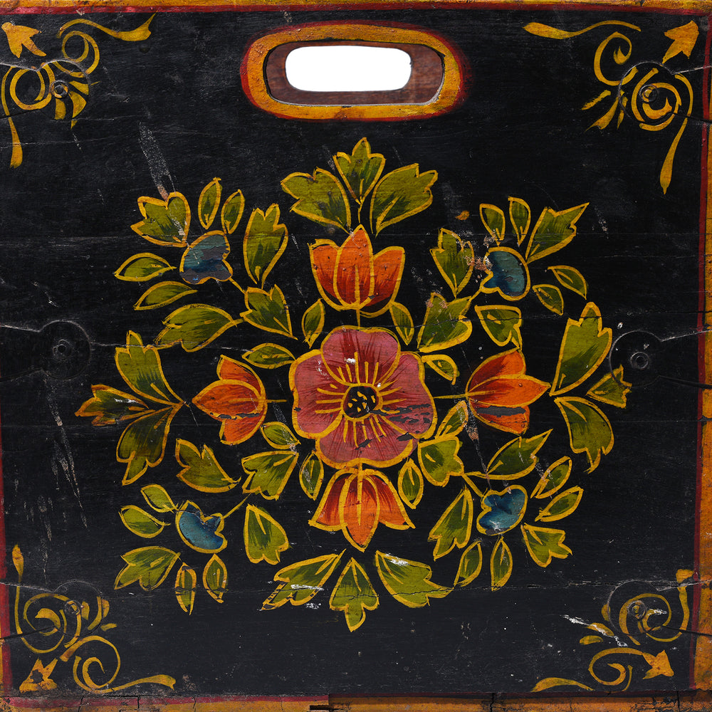 Artwork Detail From Vintage indian Black Painted Set Of 3 Planters