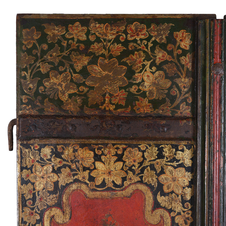 Artowork Detail From Exceptional Indian Double Sided Painted Doors | Indigo Antiques