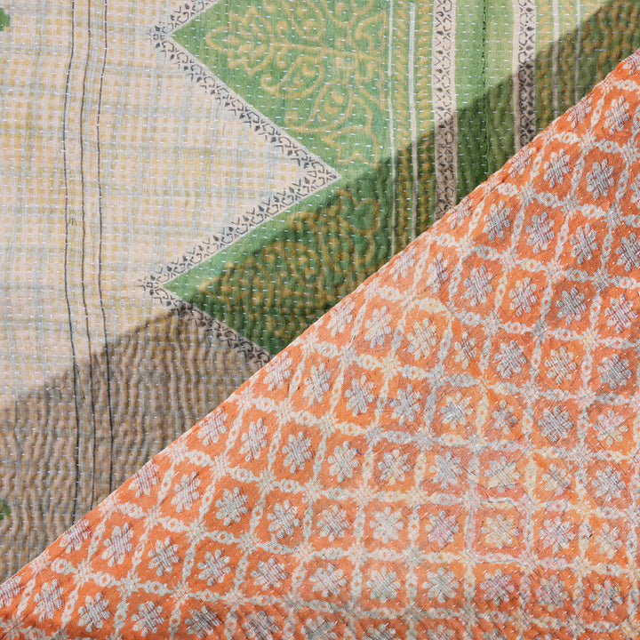 Back Of Vintage Bengali Kantha Throw | Indigo Antiques