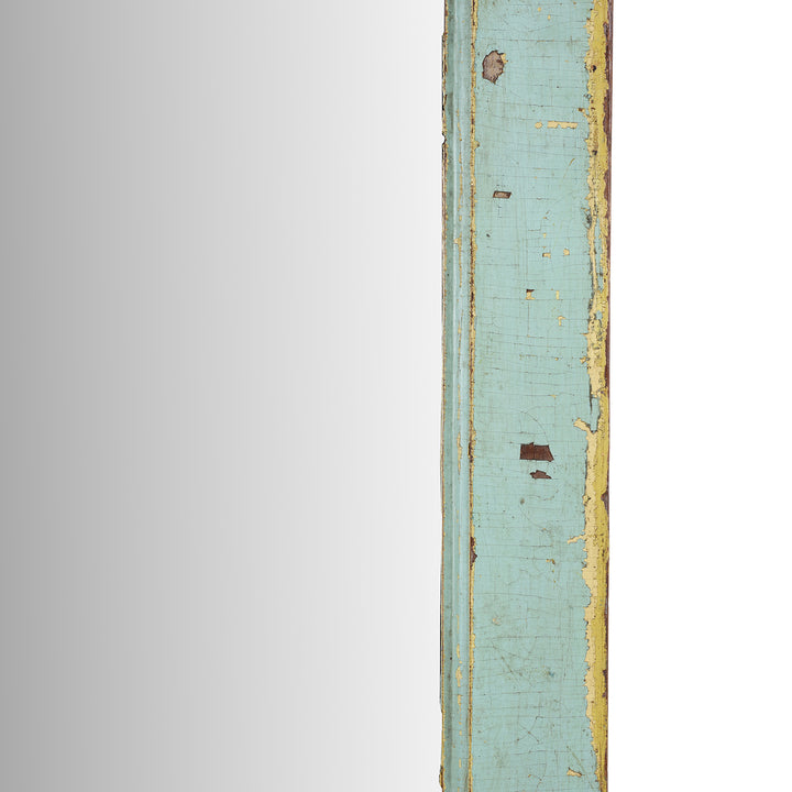 Green Painted Indian Mirror | Indigo Antiques