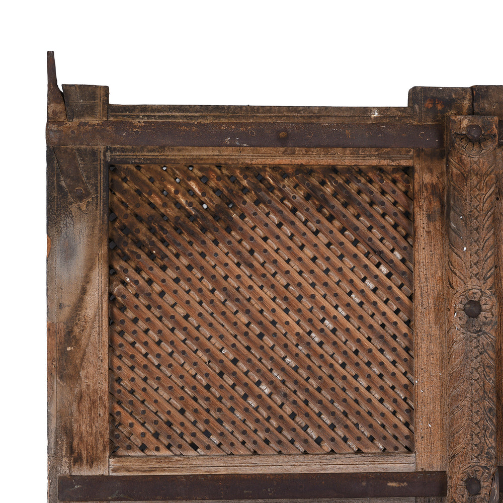 Top Corner Detail From Carved Teak Jali Doors From Bikaner