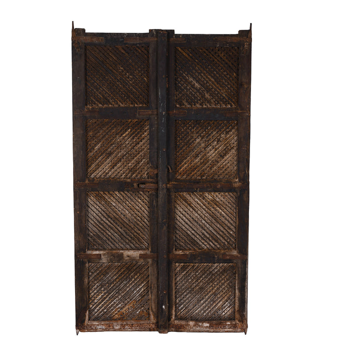 Back Of Carved Teak Jali Doors From Bikaner