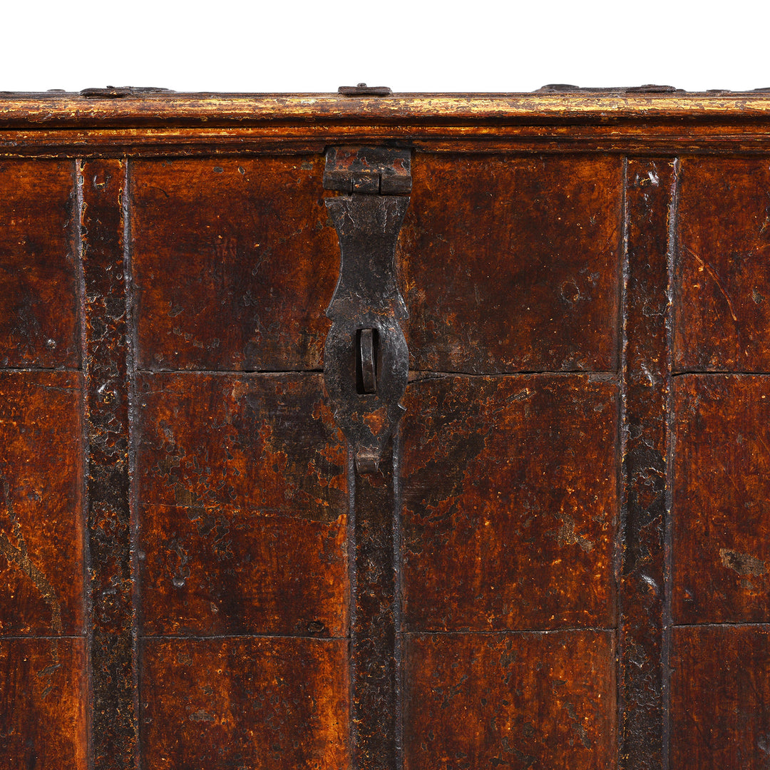 Iron Bound Indian Chest From Gujarat - 19thC