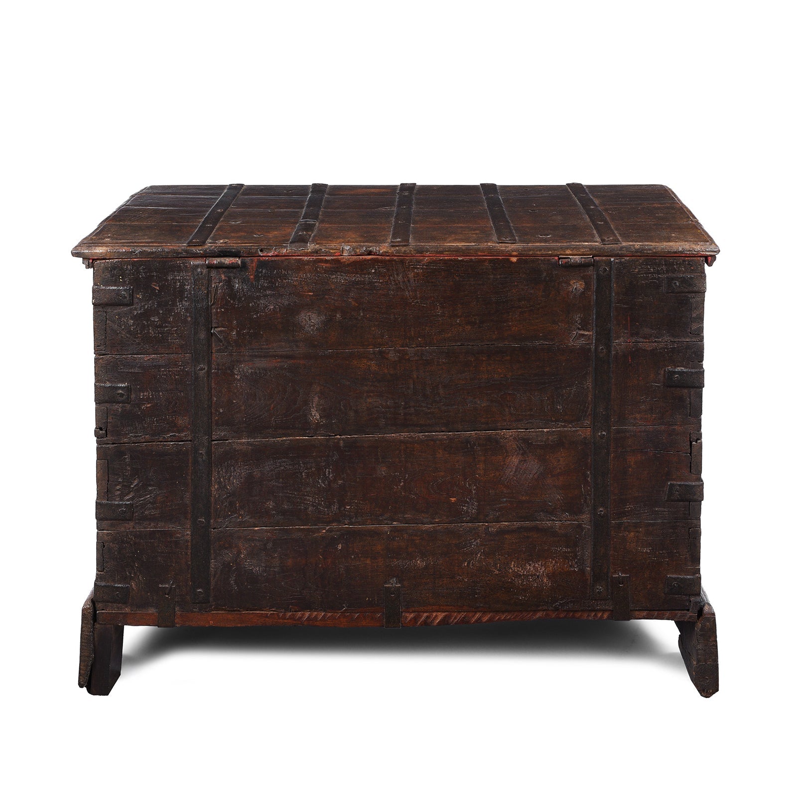 Iron Bound Indian Chest From Gujarat - 19thC