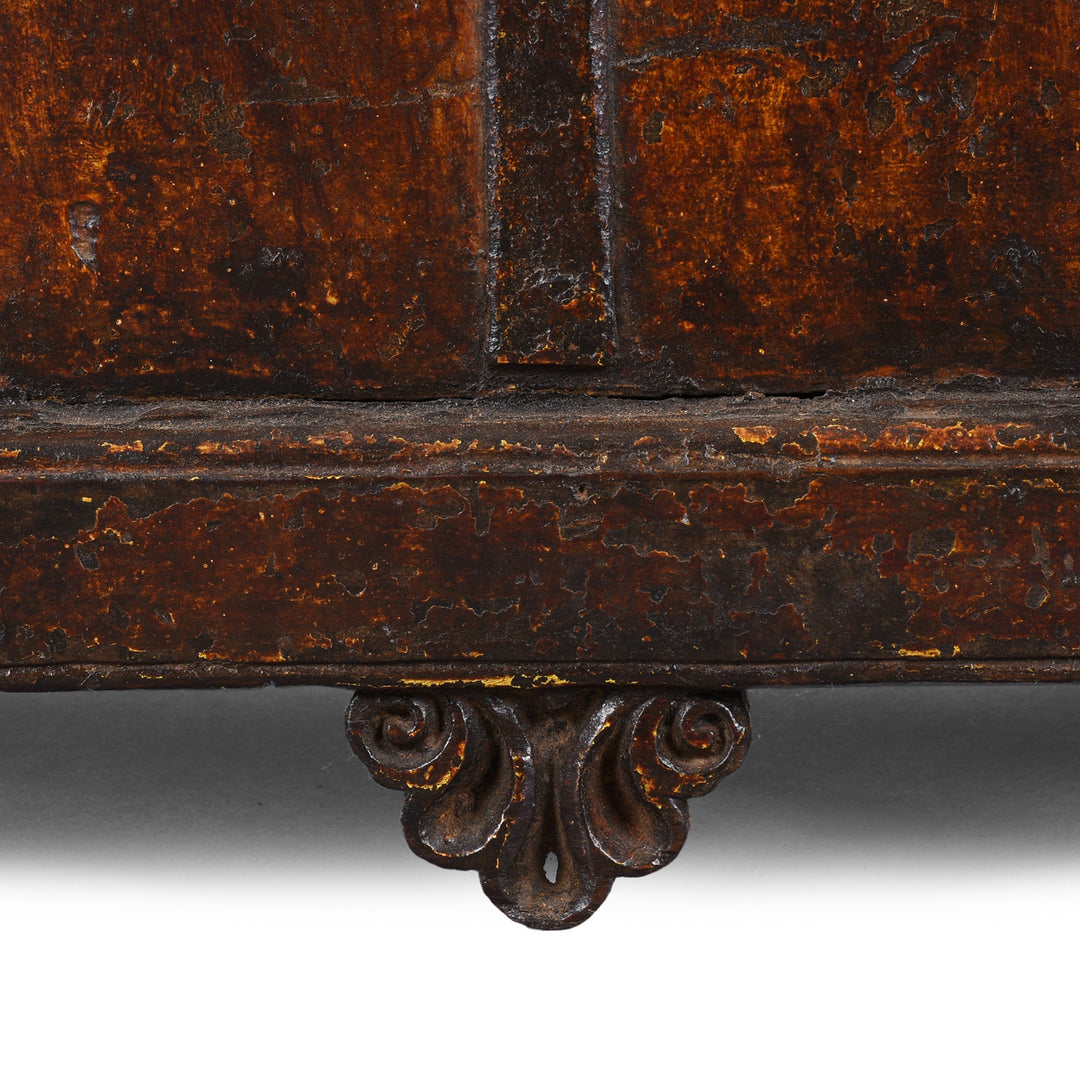 Iron Bound Indian Chest From Gujarat - 19thC