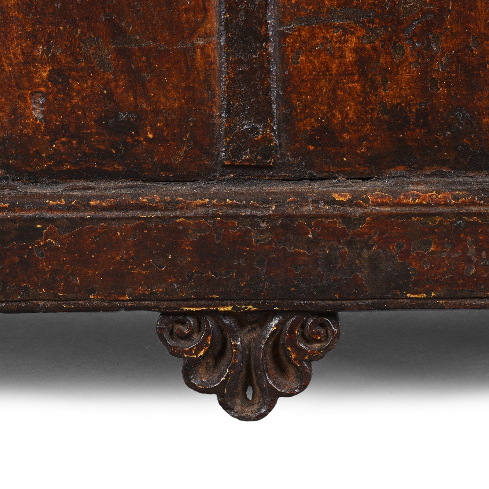 Iron Bound Indian Chest From Gujarat - 19thC