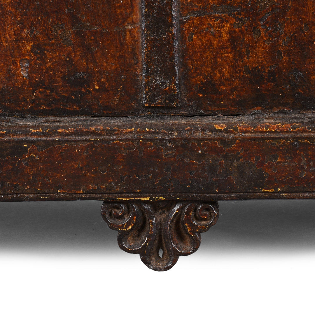 Iron Bound Indian Chest From Gujarat - 19thC