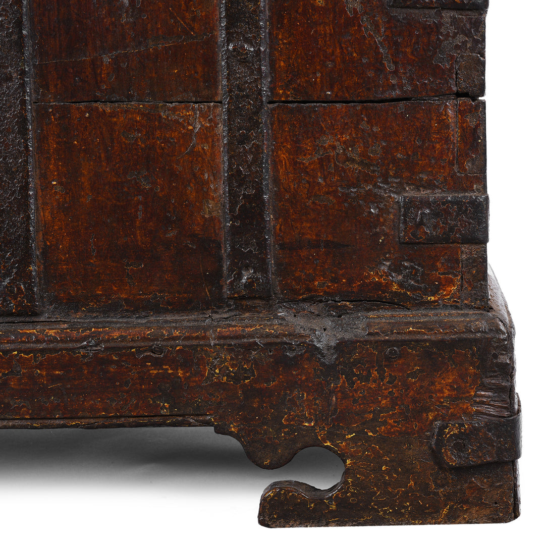 Iron Bound Indian Chest From Gujarat - 19thC
