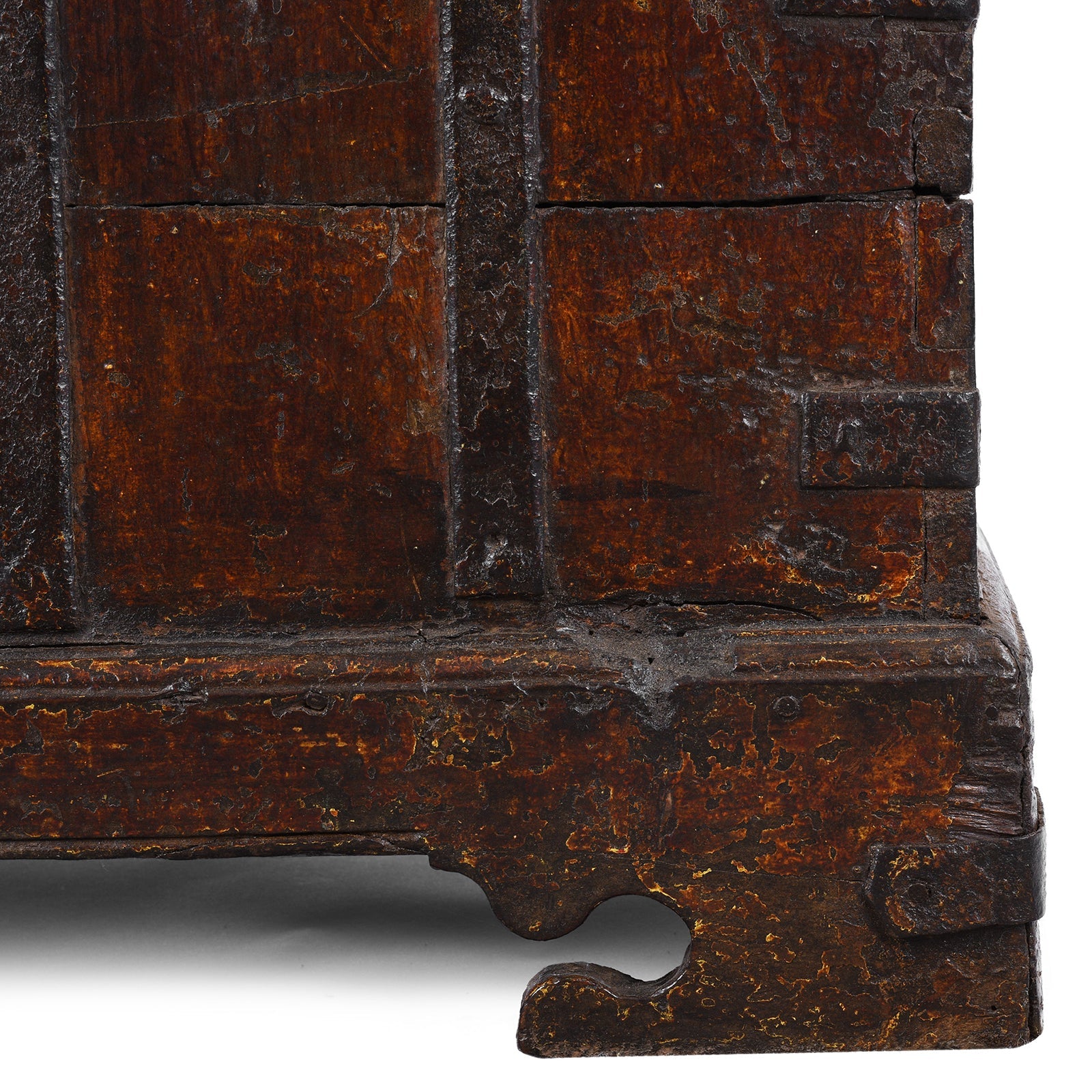 Iron Bound Indian Chest From Gujarat - 19thC