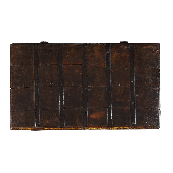 Iron Bound Indian Chest From Gujarat - 19thC