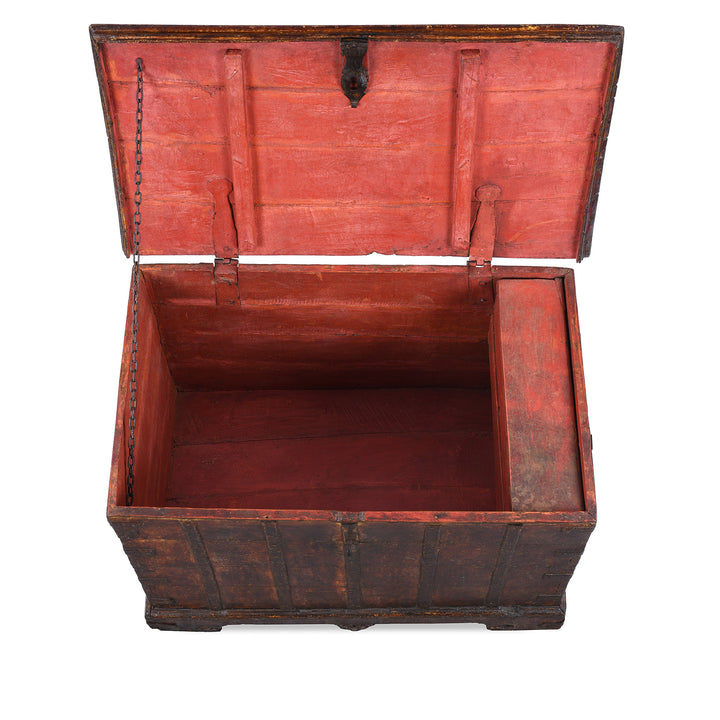 Iron Bound Indian Chest From Gujarat - 19thC