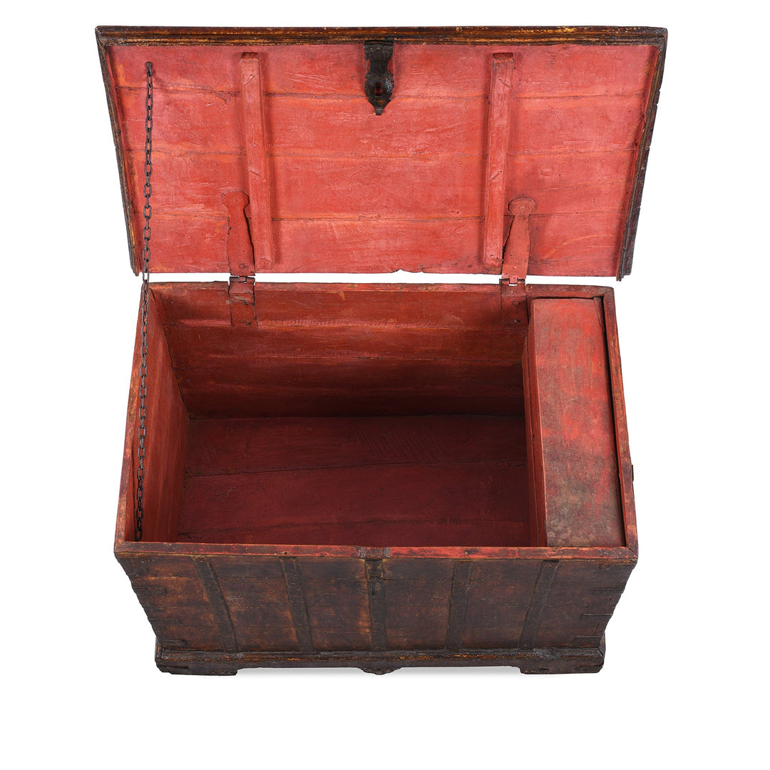 Iron Bound Indian Chest From Gujarat - 19thC