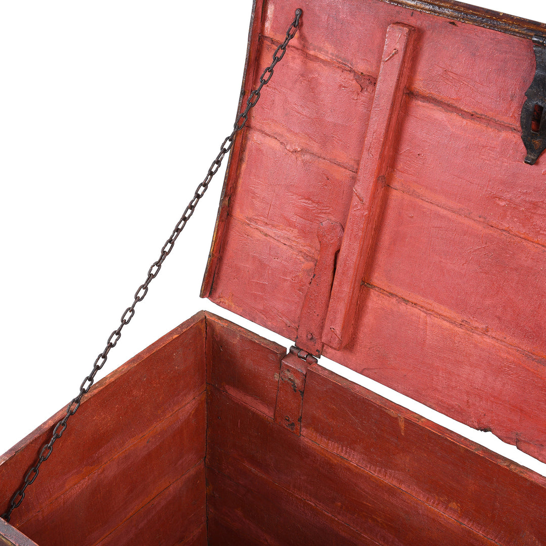 Iron Bound Indian Chest From Gujarat - 19thC