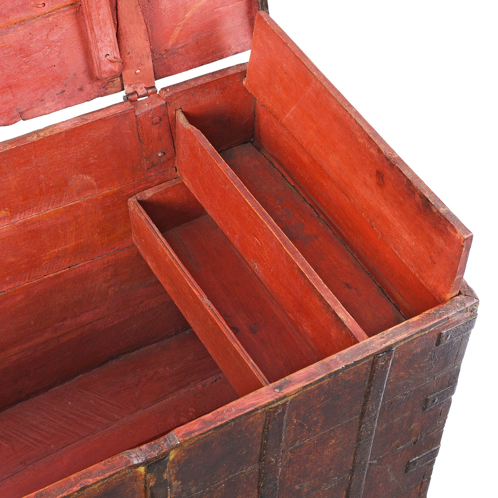 Iron Bound Indian Chest From Gujarat - 19thC