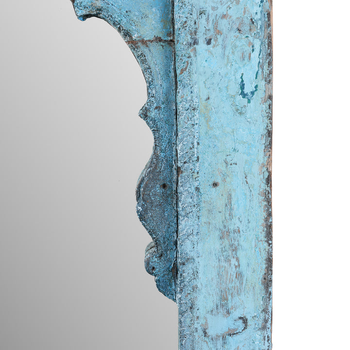 Arch & Frame Detail From Indian Mirror Made From An Old Teak Window | Indigo Antiques