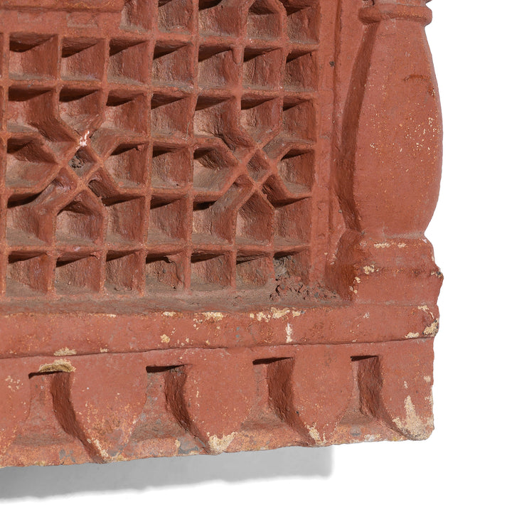 Carving Detail From Antique Indian Stone Jali Lamp Niche | Indigo Antiques