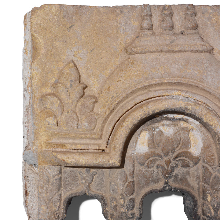 3 Way Stone Lamp Niche From Jaisalmer | Indigo Antiques