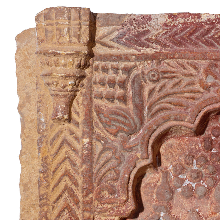 Detail From Old 3 Way Stone Lamp Niche From Jaisalmer | Indigo Antiques