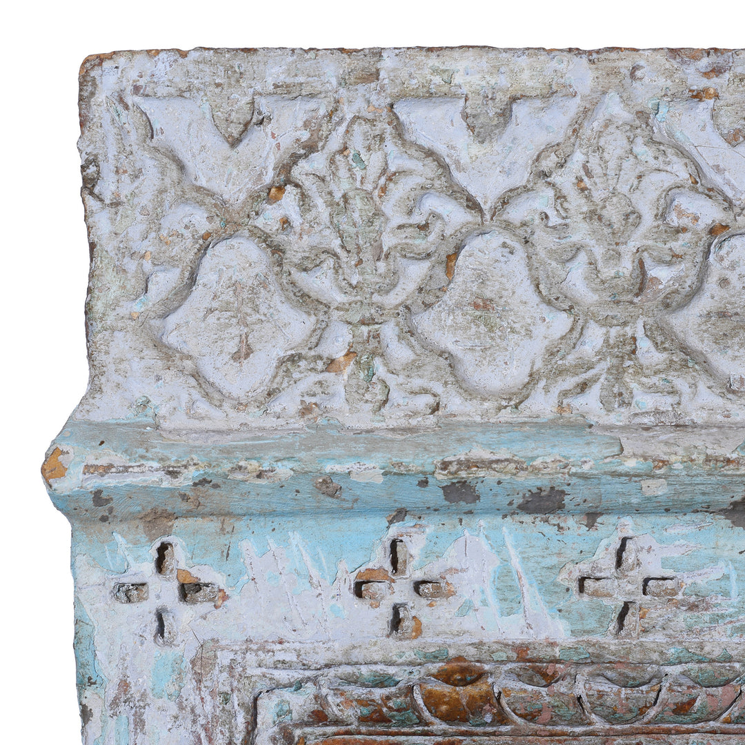 Carving Detail From Antique Indian Carved Stone Jali Panel | Indigo Antiques