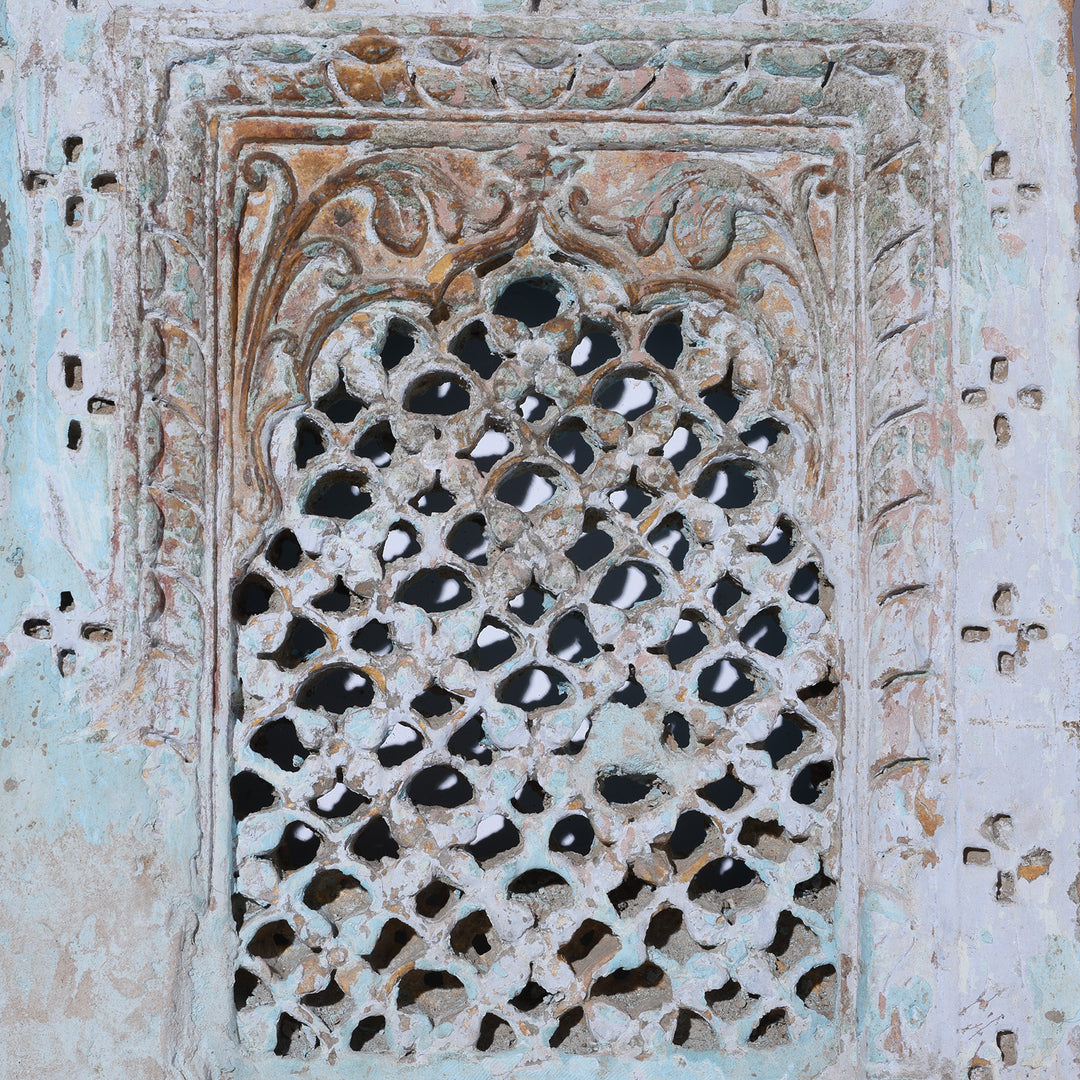 Jali Detail From Antique Indian Carved Stone Jali Panel | Indigo Antiques