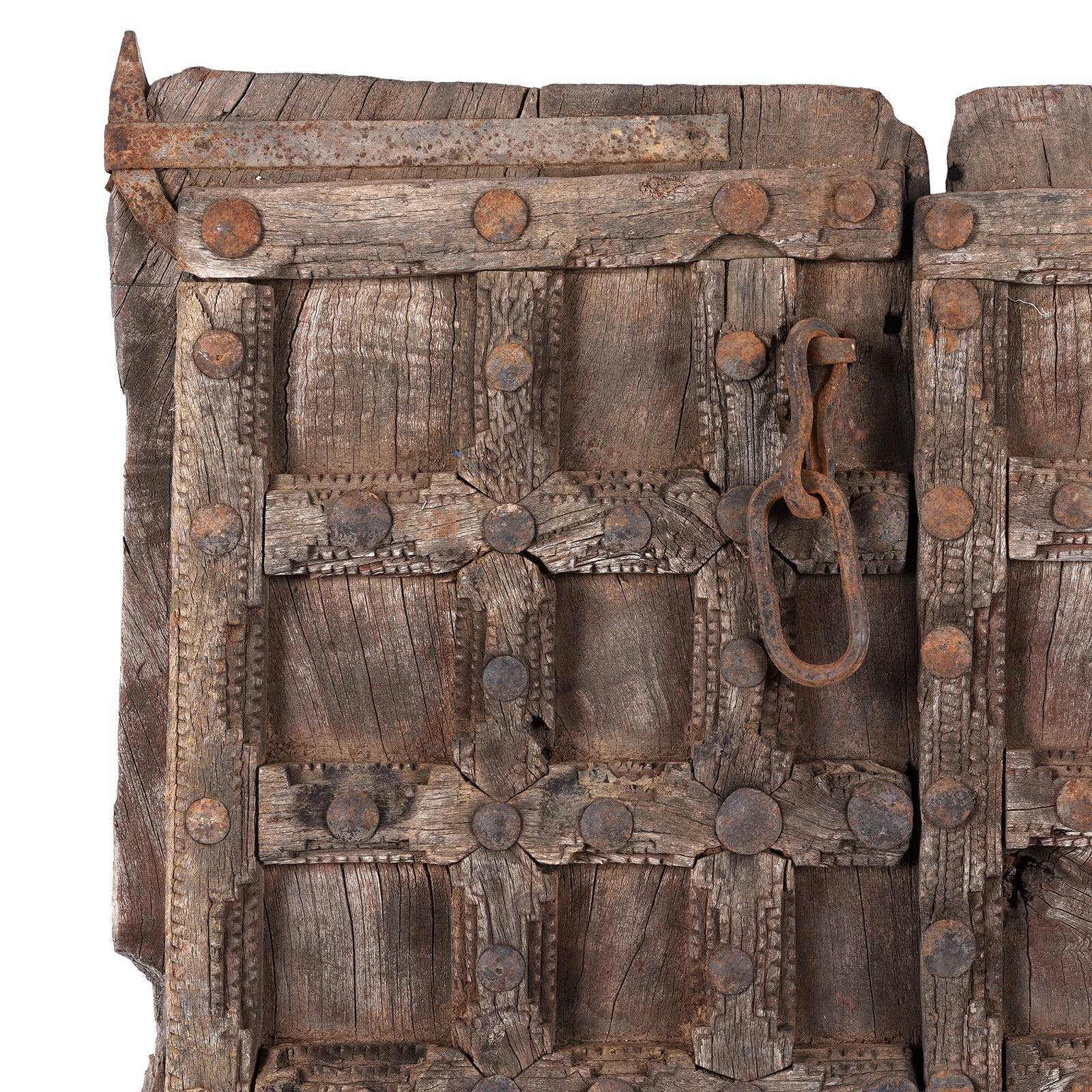 Corner Detail From Antique Indian Carved Window Shutter