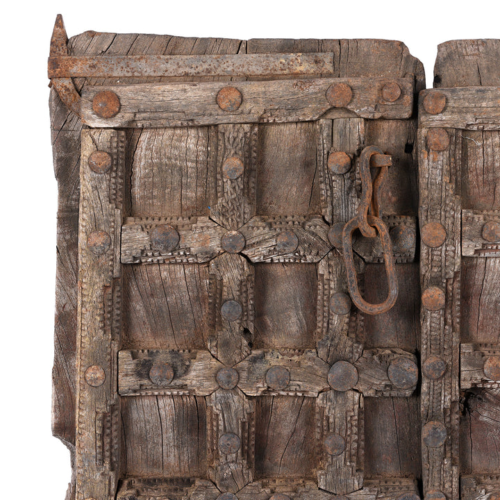 Corner Detail From Antique Indian Carved Window Shutter