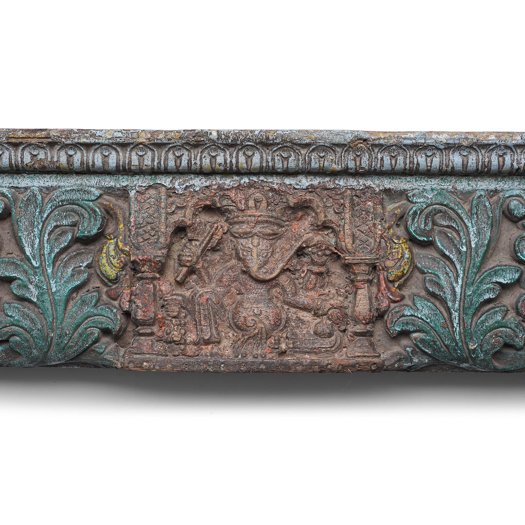 Ganesh Detail From Antique Indian Carved Panel Of Ganesh | Indigo Antiques