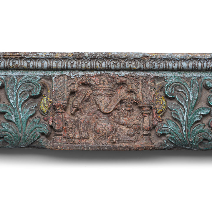 Ganesh Detail From Antique Indian Carved Panel Of Ganesh | Indigo Antiques
