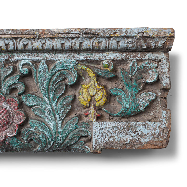 Carving Detail From Antique Indian Carved Panel Of Ganesh | Indigo Antiques