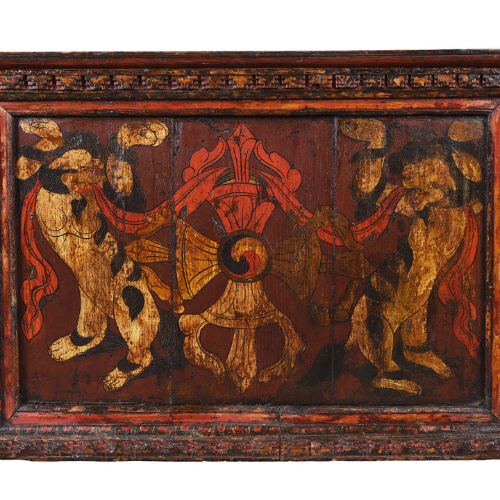Design Detail From Antique Tibetan Painted Side Table | Indigo Antiques