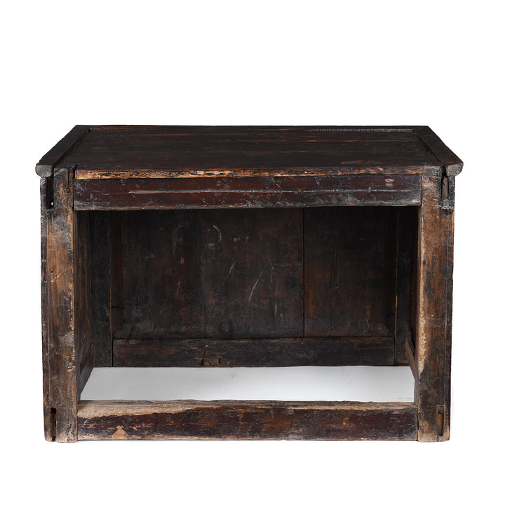 Back Of Antique Tibetan Painted Side Table | Indigo Antiques