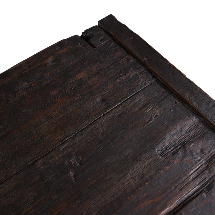 Detail From The Surface Of Antique Tibetan Painted Side Table | Indigo Antiques
