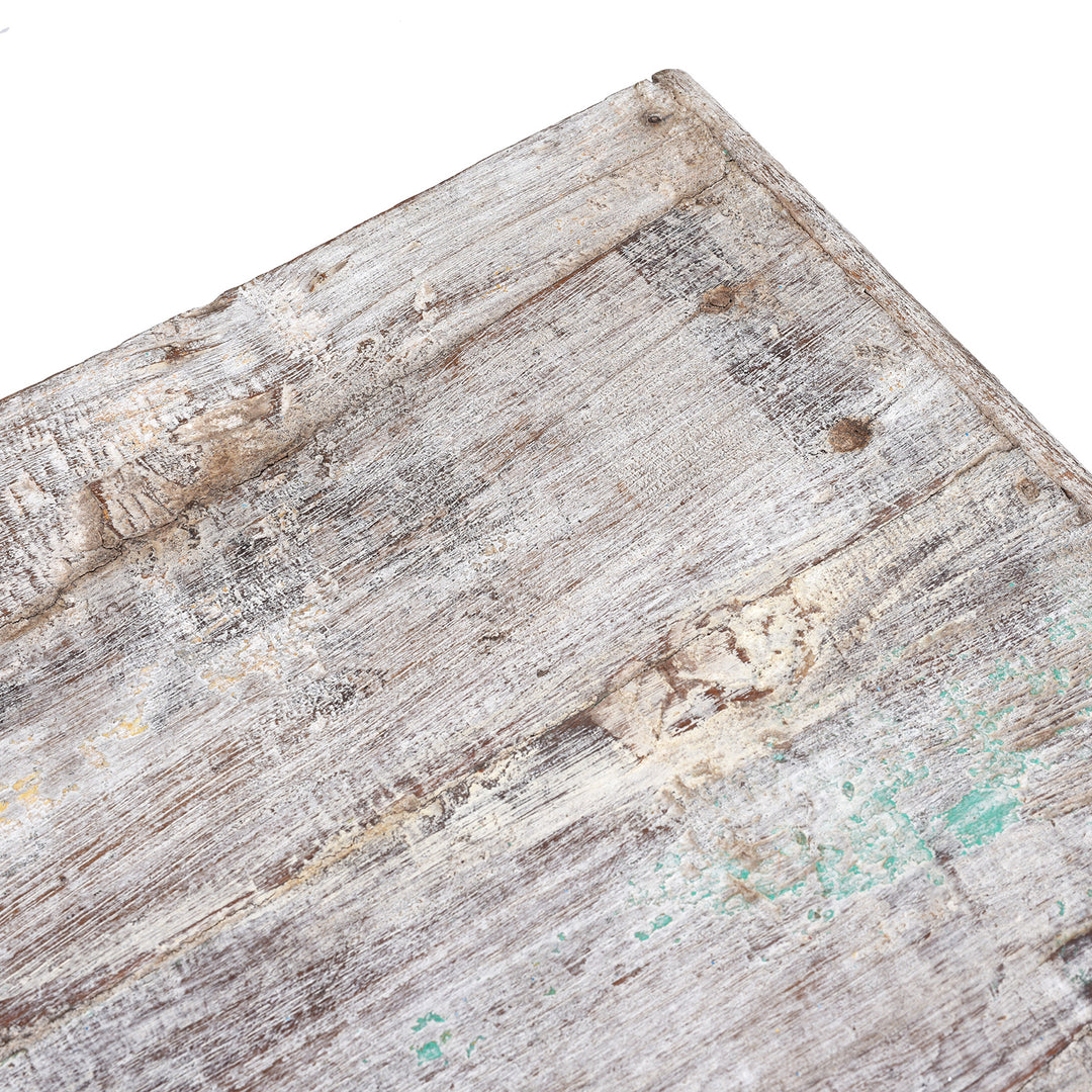 Surface Detail From Indian Blanket Chest Made From Reclaimed Teak | Indigo Antiques