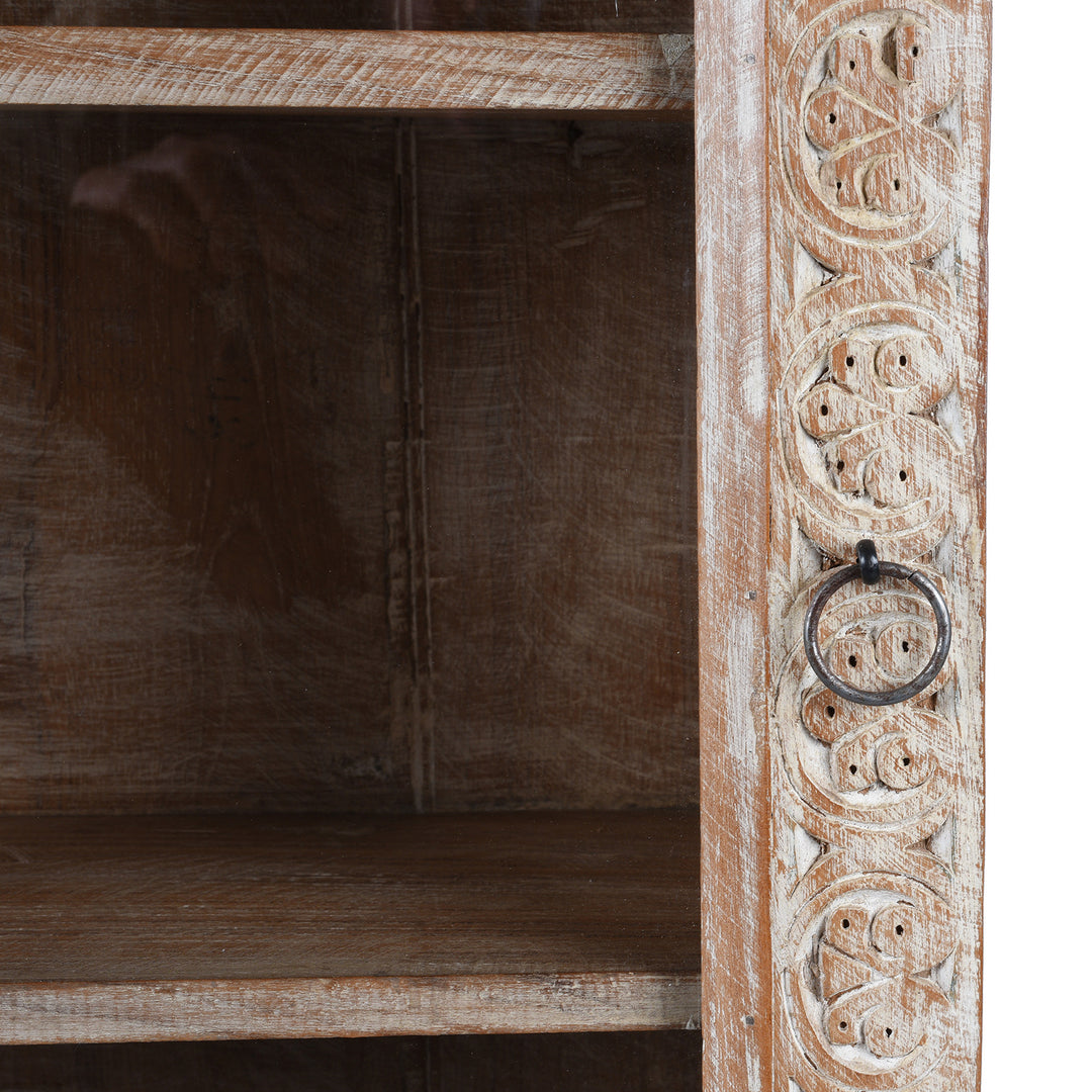Detail From Reclaimed Indian Carved Wall Cabinet | Indigo Antiques